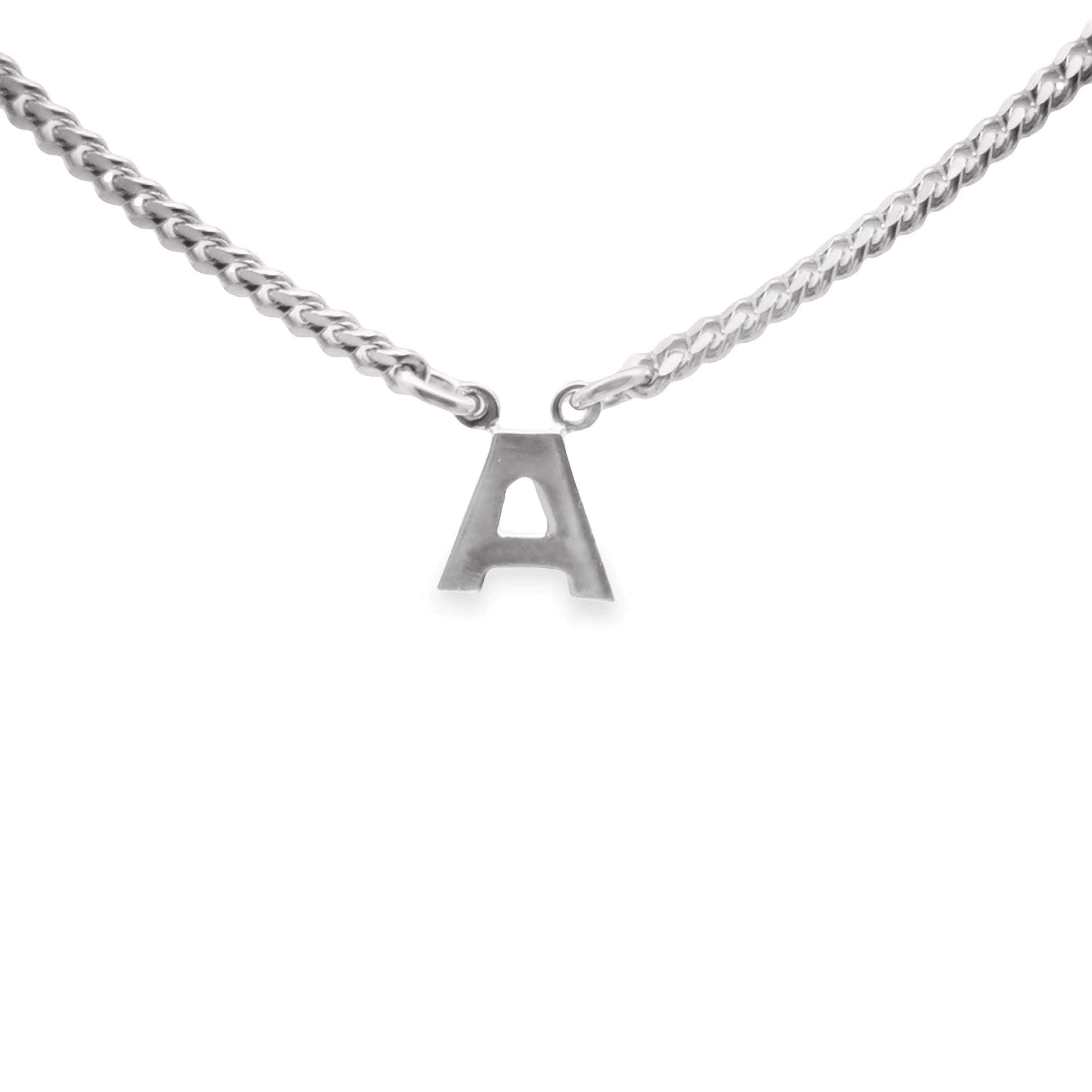 Delicate initial hot sale necklace silver