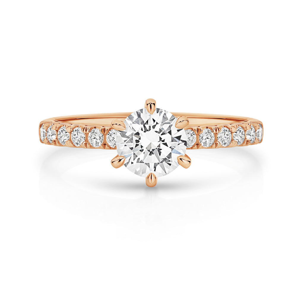 Eloise Natural Diamond Solitaire Round Brilliant Cut Engagement Ring