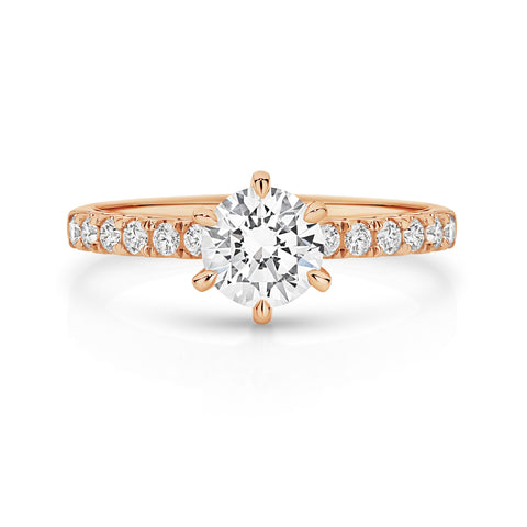 Eloise Natural Diamond Solitaire Round Brilliant Cut Engagement Ring