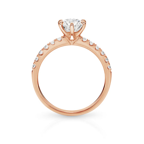 Eloise Natural Diamond Solitaire Round Brilliant Cut Engagement Ring