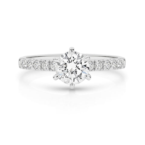 Eloise Natural Diamond Solitaire Round Brilliant Cut Engagement Ring