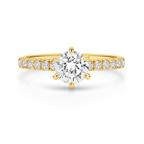 Eloise Natural Diamond Solitaire Round Brilliant Cut Engagement Ring