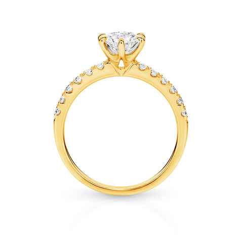 Eloise Natural Diamond Solitaire Round Brilliant Cut Engagement Ring