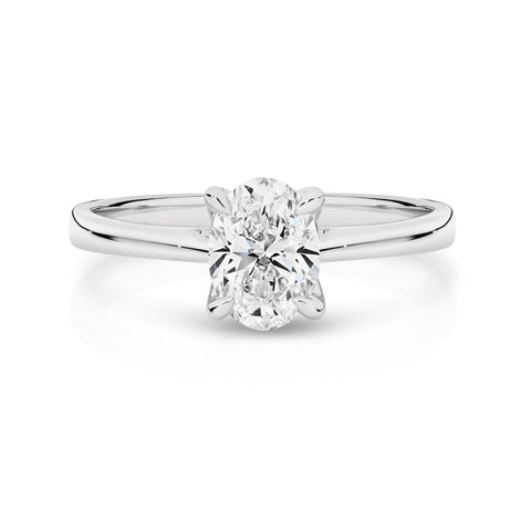 Antonia Natural Diamond Solitaire Oval Cut Engagement Ring