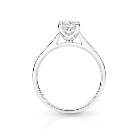 Antonia Natural Diamond Solitaire Oval Cut Engagement Ring