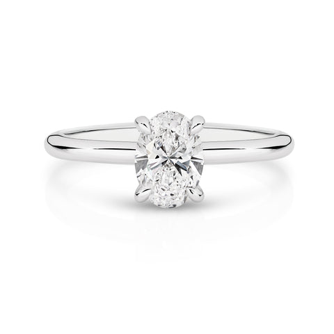 Willow Lab Grown Diamond Solitaire Oval Cut Engagement Ring