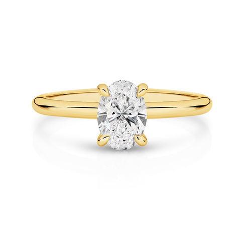 Willow Lab Grown Diamond Solitaire Oval Cut Engagement Ring