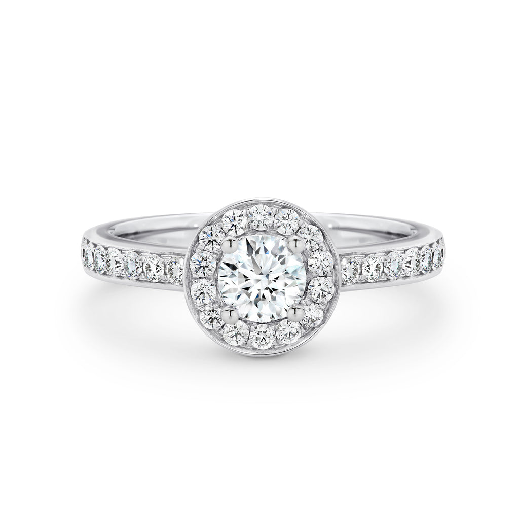 Audrey Lab Grown Diamond Halo Round Brilliant Cut Engagement Ring