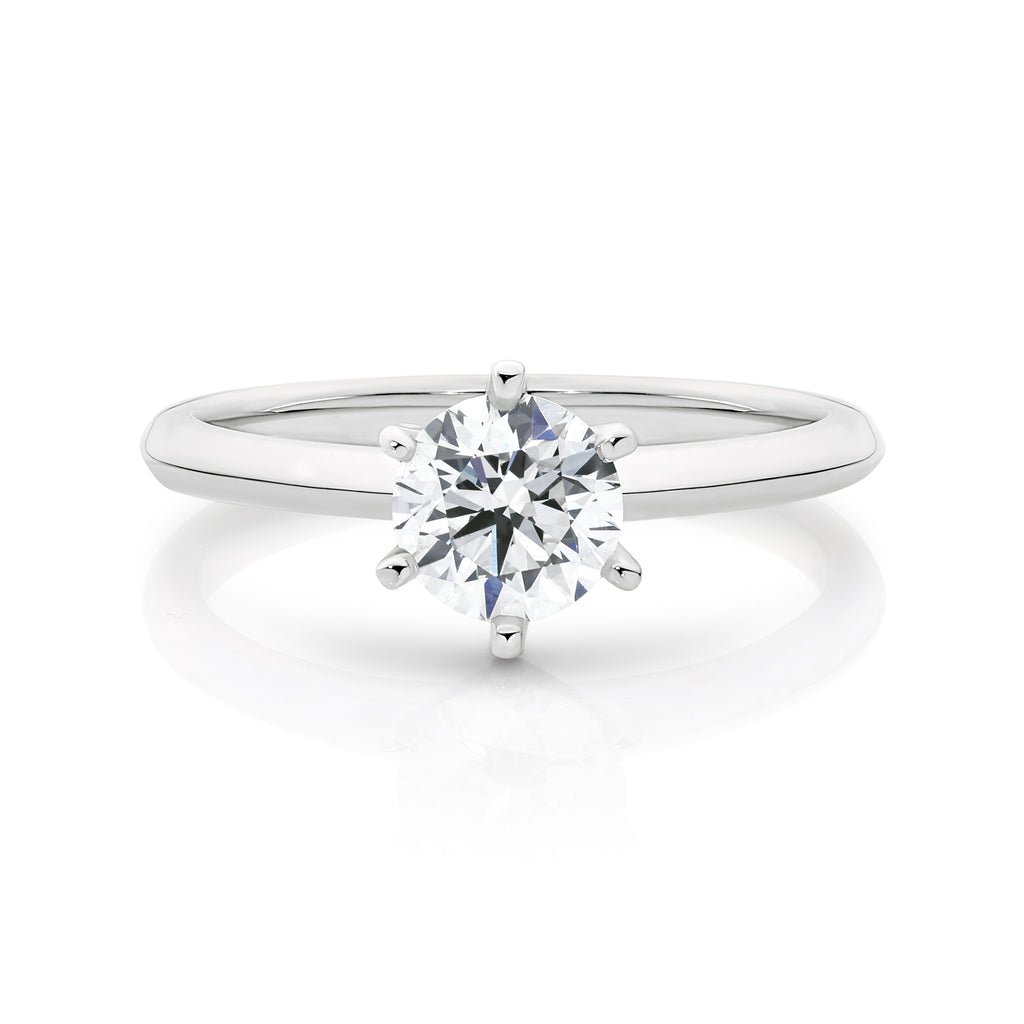 Laura Lab Grown Diamond Solitaire Round Brilliant Cut Engagement Ring