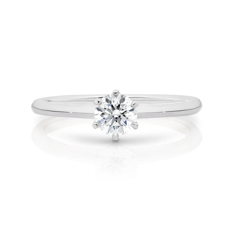 Round Brilliant Cut Diamond Solitaire Engagement Ring 0.30ct G SI