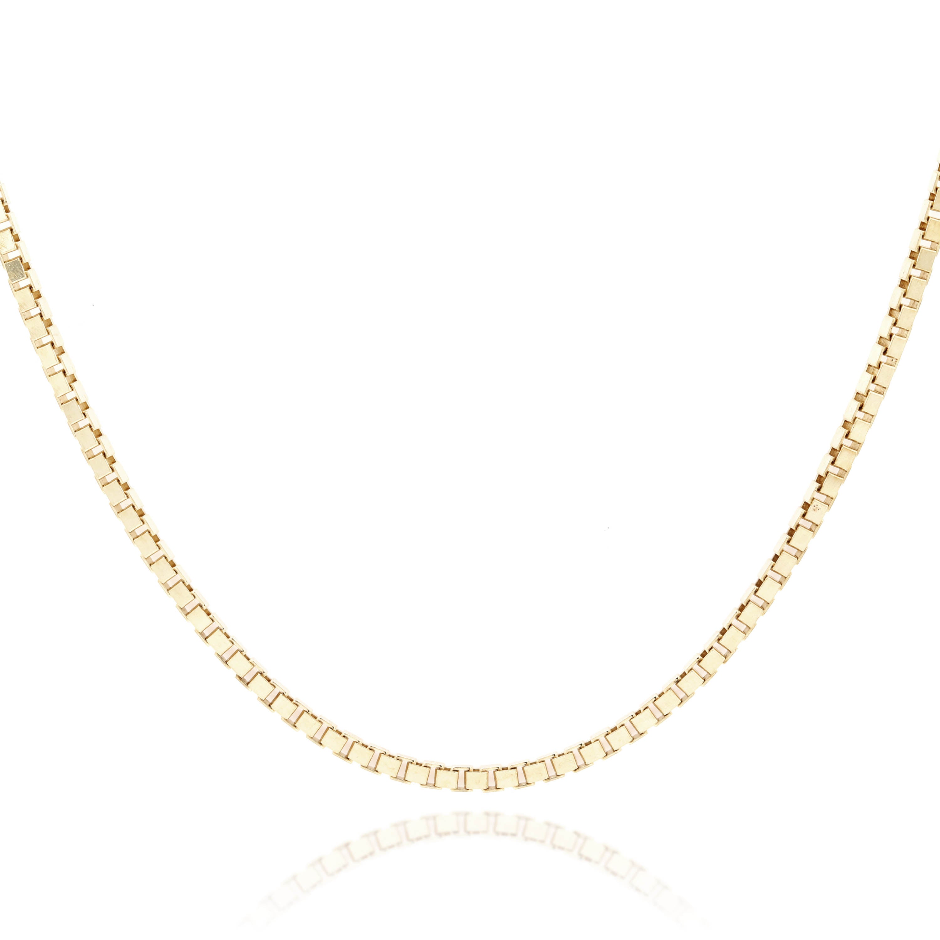 Buy Fine Solid Gold Box Chain, High Quality Stamped Italy 10K & 14K Gold,  Real Gold Pendant Chain Necklace, Dainty Layering Minimalist Chain Online  in India - Etsy