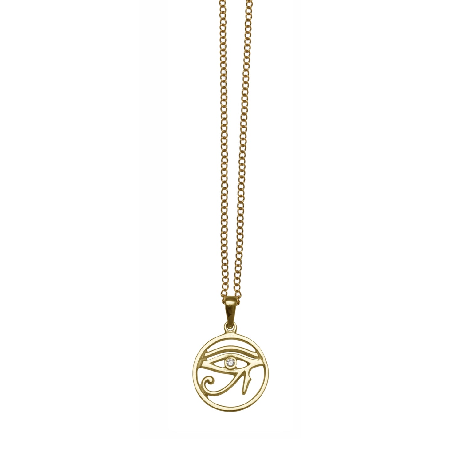The Eye of Horus Spiritual Enchantment Key Solid Gold Pendant with Gem –  Peter Stone Jewelry